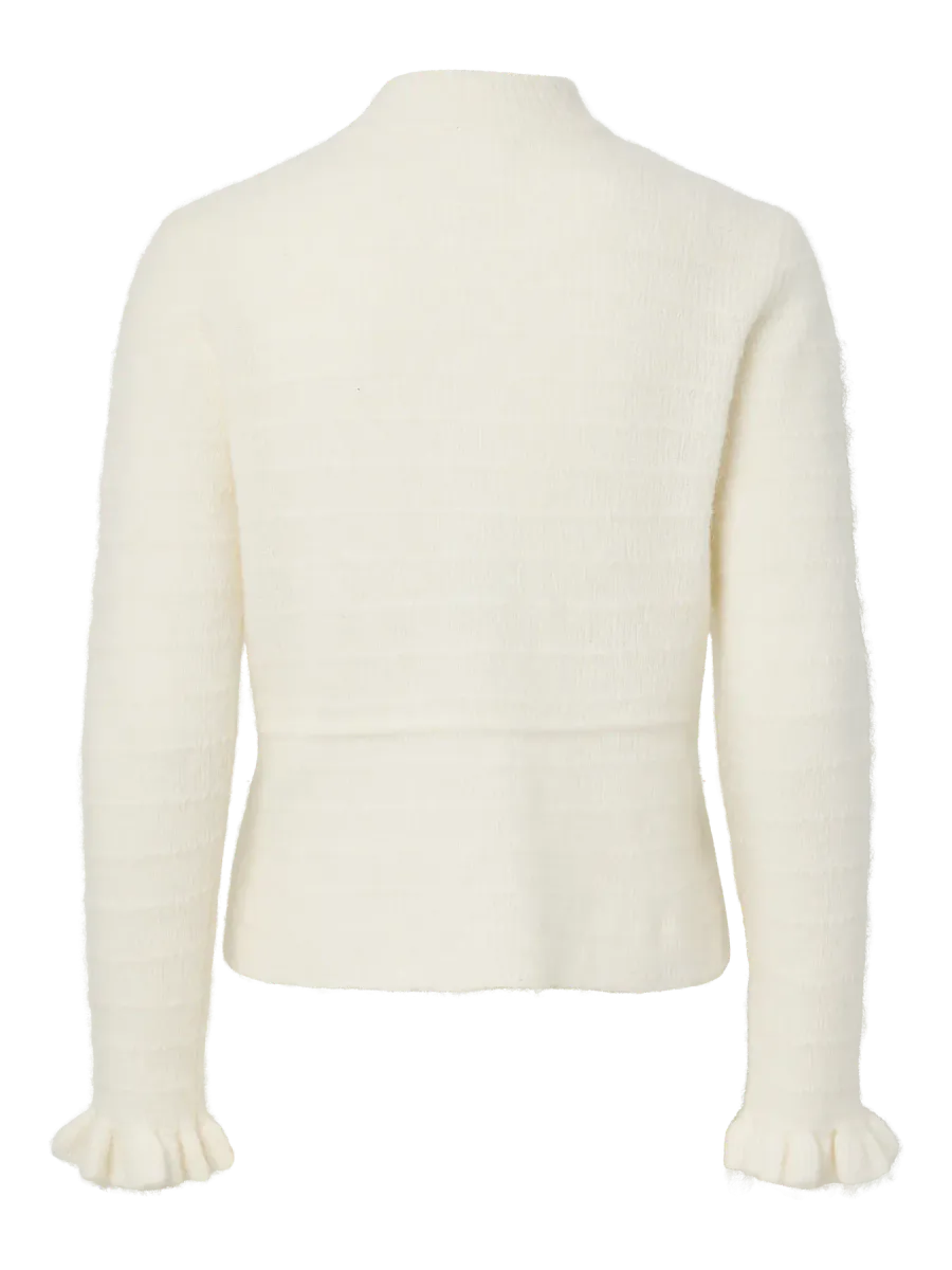 YasThellis Knit Cardigan Star White