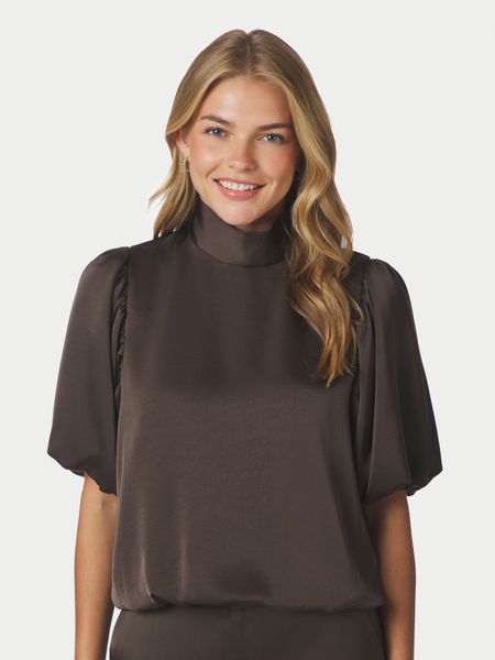 Hovedbilde Parisa Heavy Sateen Blouse Dark Brown