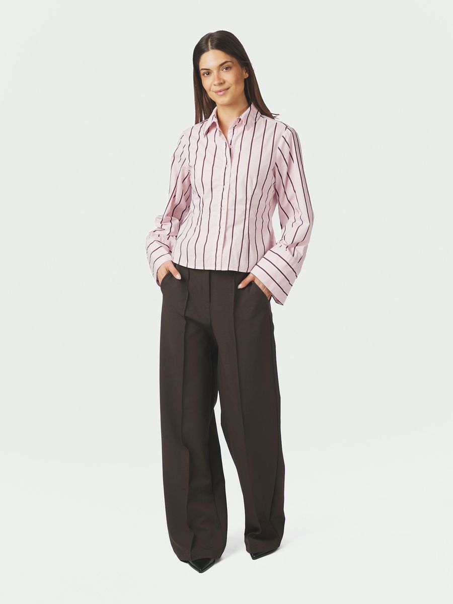 Rosa Wide Stripe Shirt Light Pink