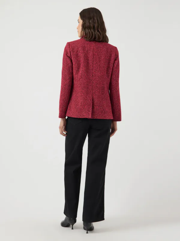 Yaspetra Boucle Blazer Tibetan Red Pink