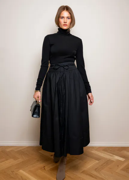 Hovedbilde Astrid Skirt Ebony Poplin