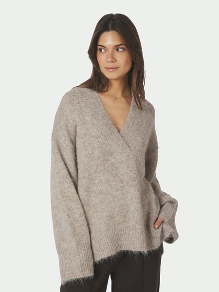 Hovedbilde Melli Fluffy Knit Blouse Beige Melange
