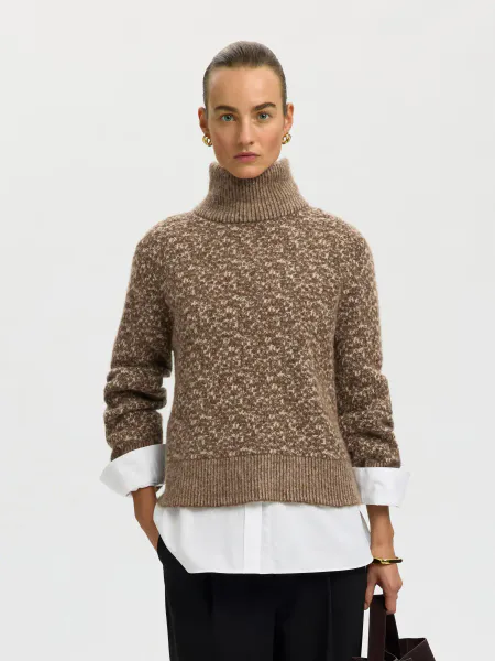 Hovedbilde SlwLulu Duo Knit High Neck Dachshund Birch