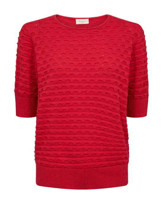 Hovedbilde Dodo Pullover Short Sleeve Jacquard True Red