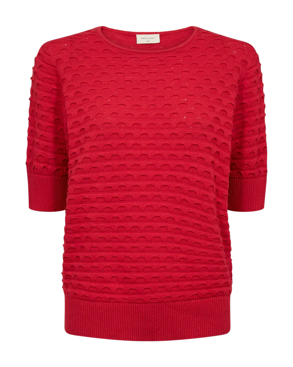 Dodo Pullover Short Sleeve Jacquard True Red