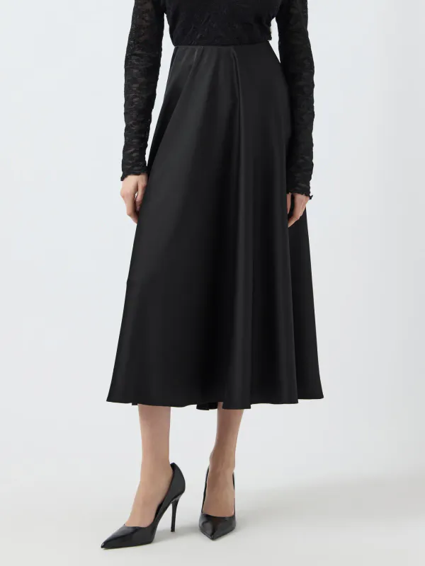 Yaspella Hw Volume Ankle Skirt Black