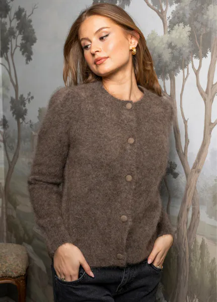 Hovedbilde Ulla Mohair Cardigan Taupe