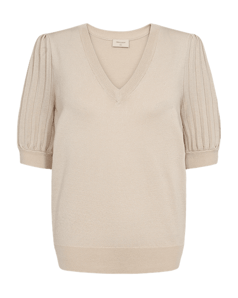 Hovedbilde Joel Pullover Puff Sleeve V- Neck Moonbeam