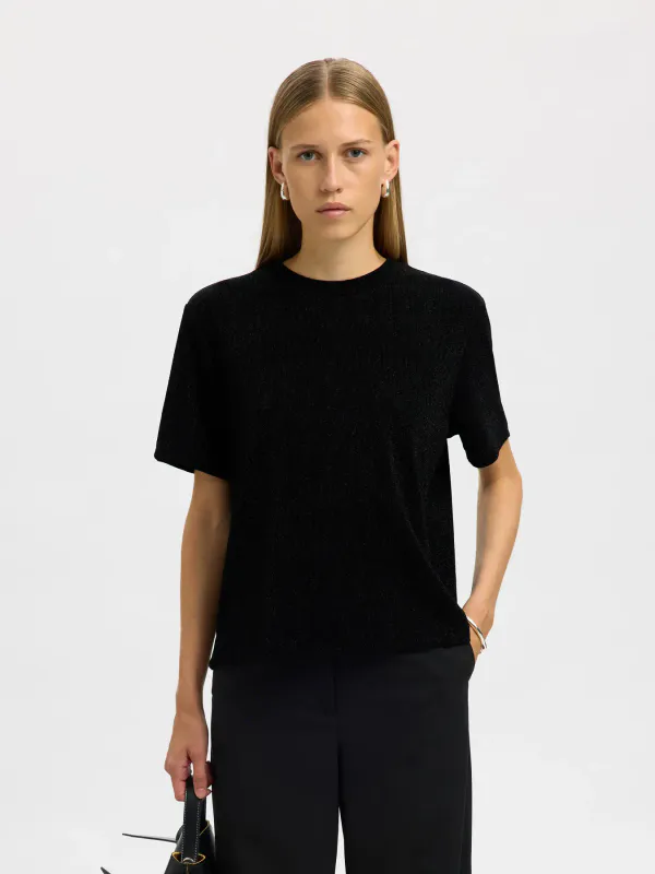 SlfAnja Boxy Tee Black