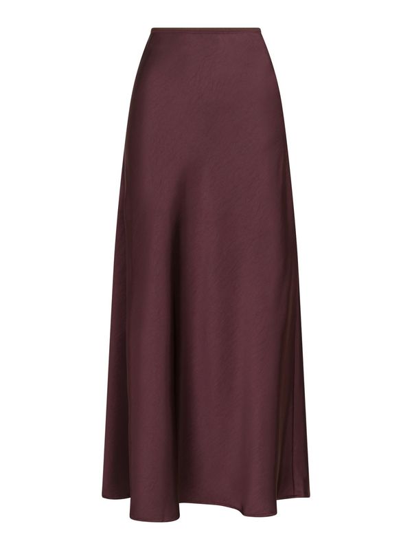 Vicky Heavy Sateen Skirt Burgundy