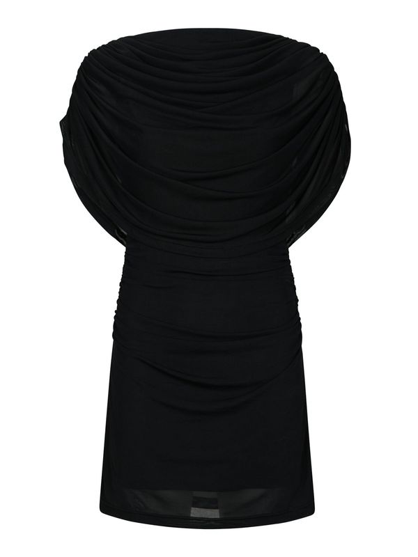 Mottuna Drapy Mesh Dress Black