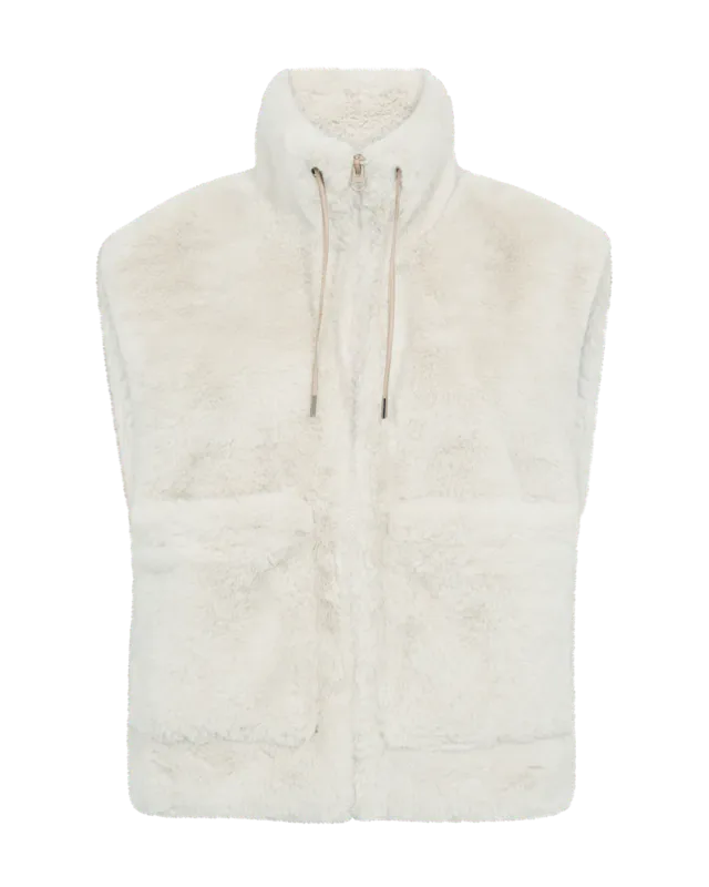 Fony Waistcoat Faux Fur Moonbeam