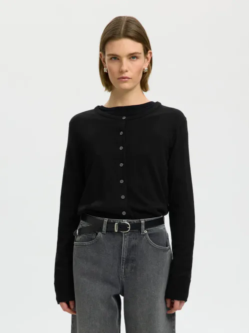 Hovedbilde SlfThea Knit Merino Cardigan Black