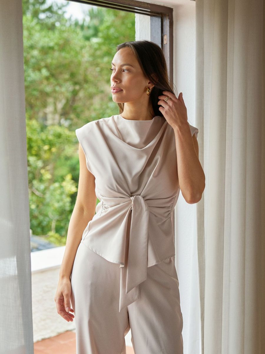 Katarim Crepe Top Ivory