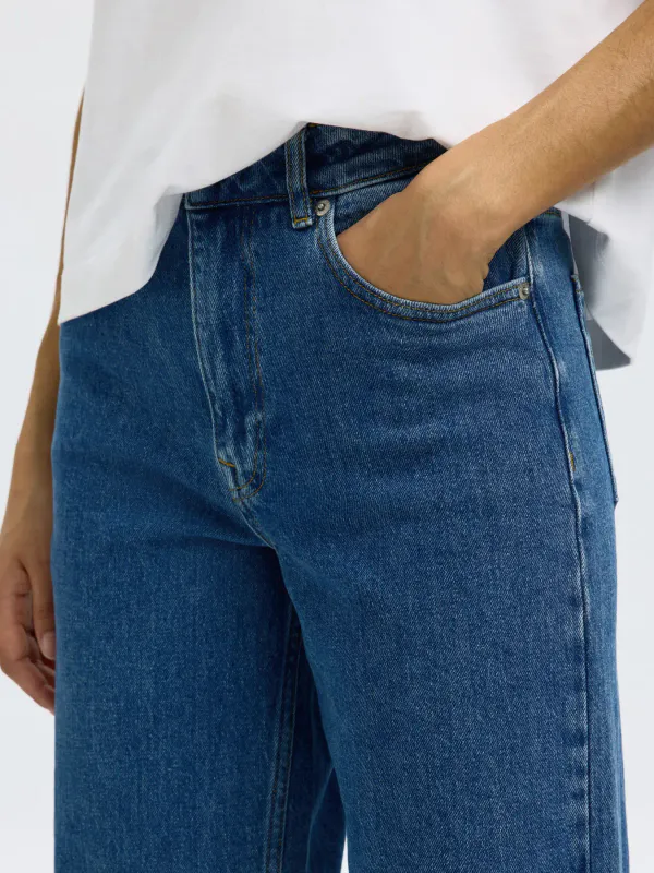 SlwWide Bea-Kori Jeans Medium Blue Denim
