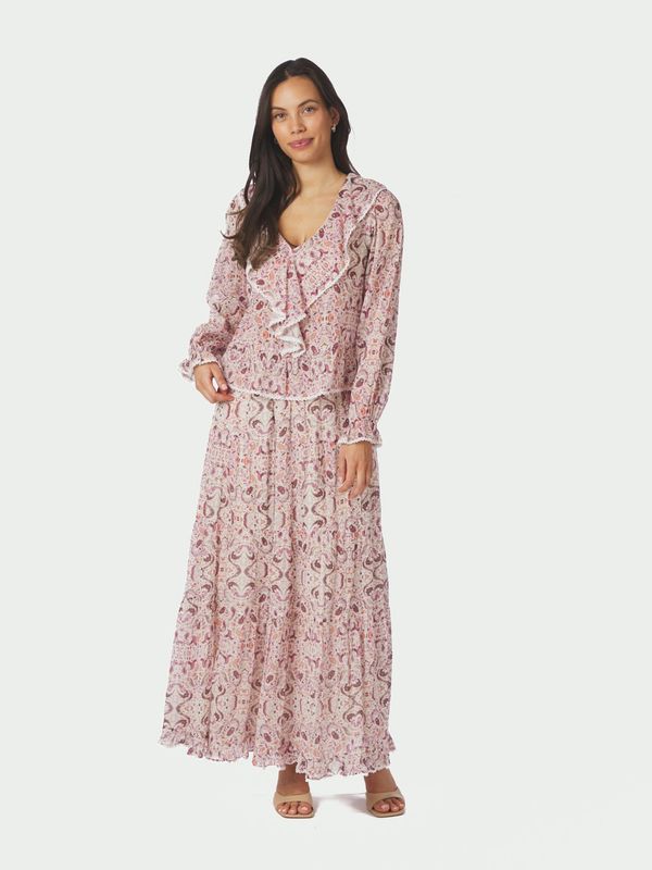 Asta Paisley Dance Skirt Rose