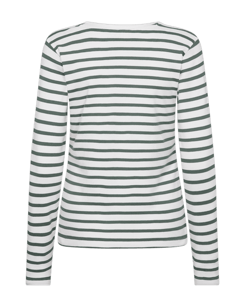 Hovedbilde Famila Tee Stiped Star Offwhite W Dark Forest