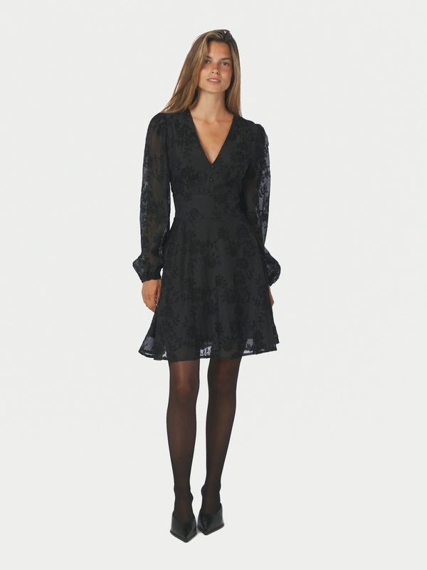 Milly Embroidery Dress Black