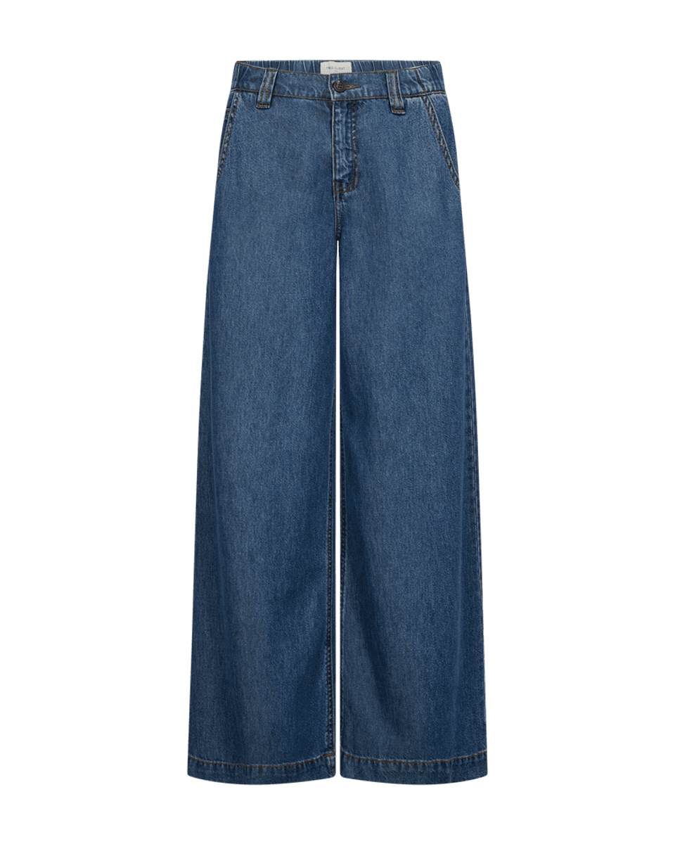 Milo Pants Long Full Length Medium Blue Denim