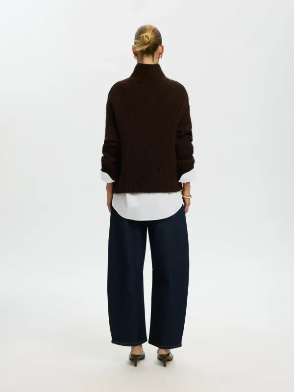 Slfgabriella Ls Knit High Neck Delicioso 