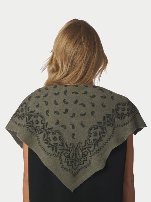 Hovedbilde Adelina Paisley Knit Scarf Army