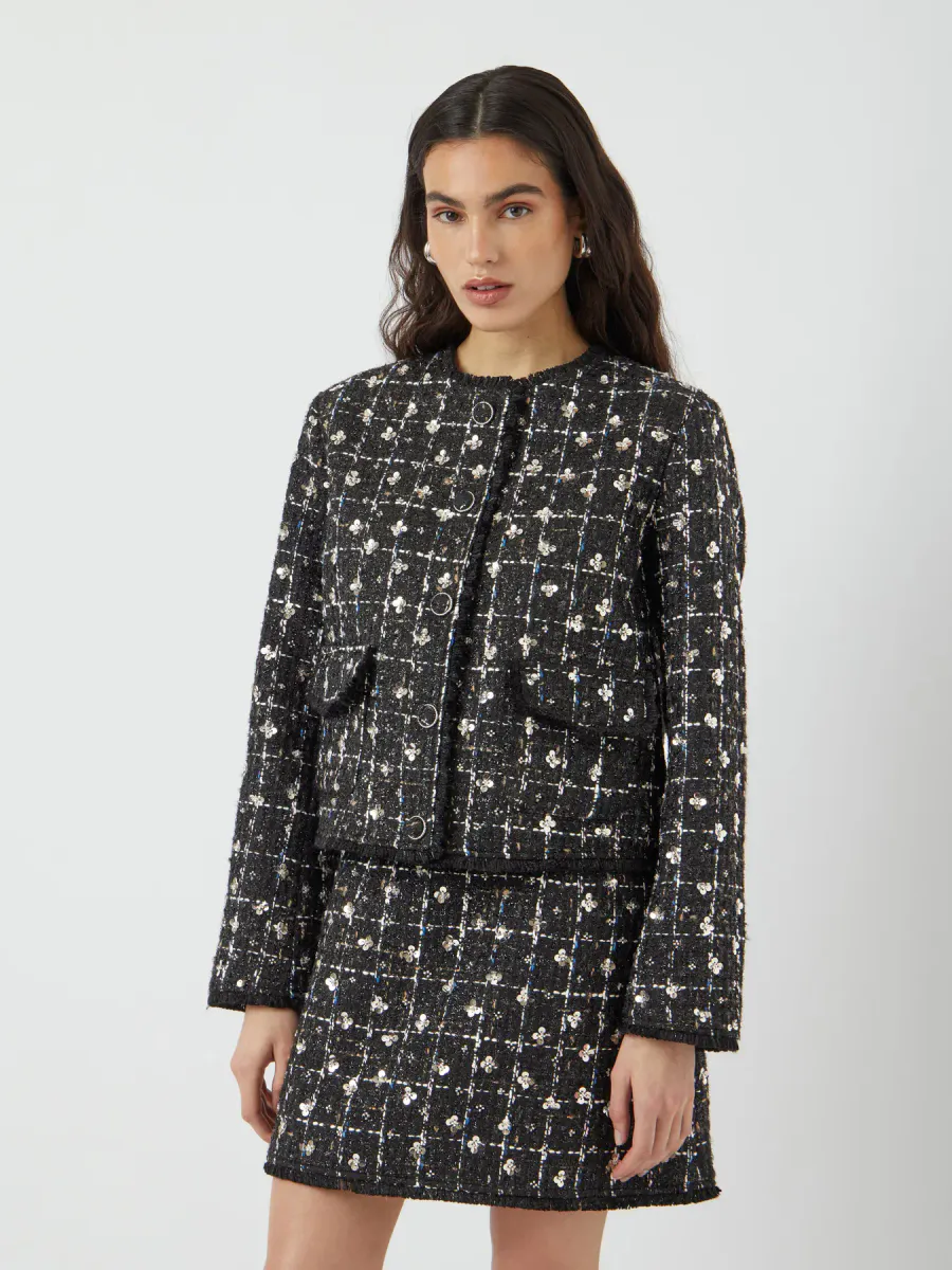 YasValenda Tweed Jacket Black