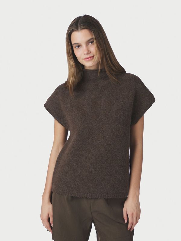 Jona Knit Top Brown Melange
