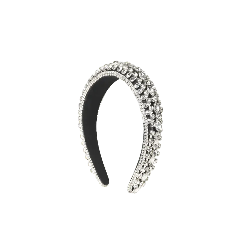 Day Crystal Hair Band Silver