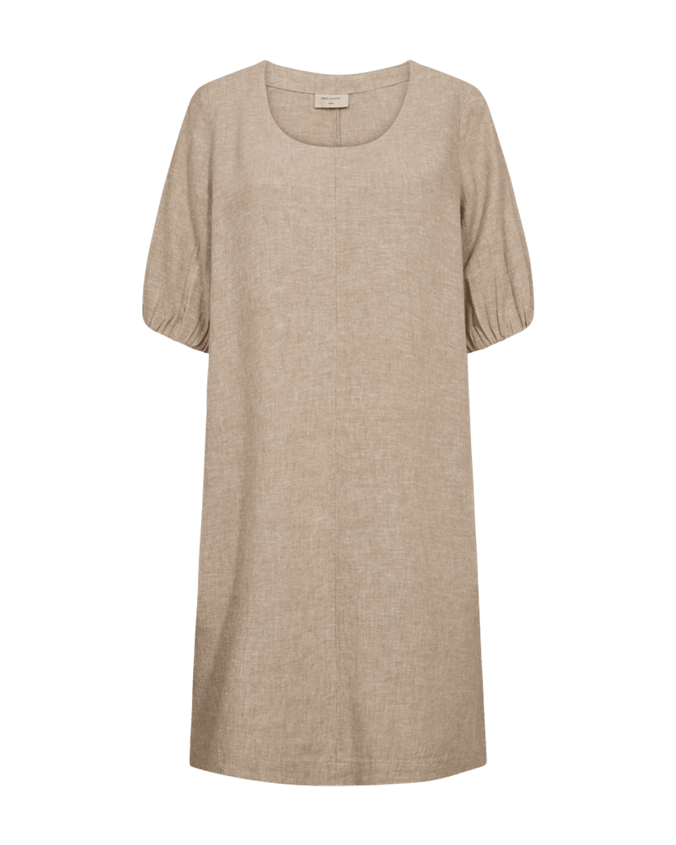 Lava Dress Balloon Sleeve Sand Melange