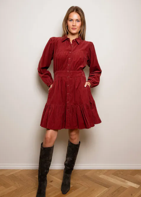 Hovedbilde Vicky Dress Ruby Corduroy