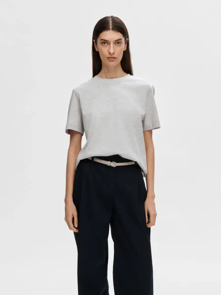 Hovedbilde SlfBoxy Tee Light Grey Melange