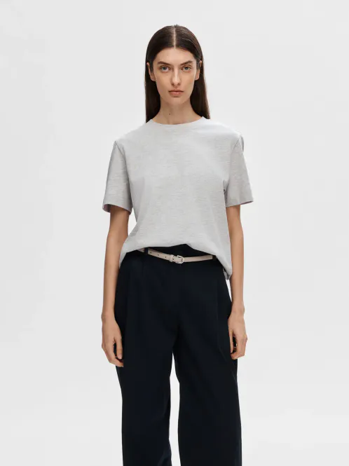 Hovedbilde SlfBoxy Tee Light Grey Melange