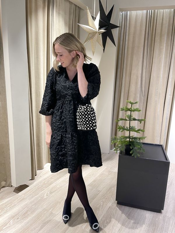 Velina Short Dress Black