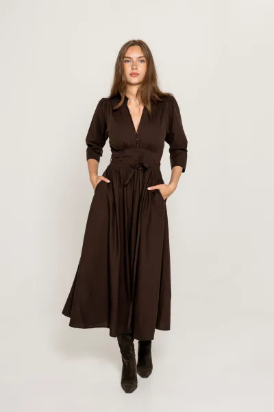 Hovedbilde Maria Dress Chocolate Poplin