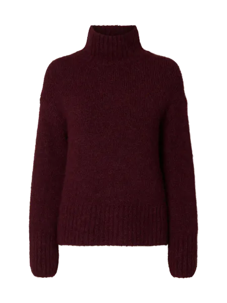 Hovedbilde SlfGabriella Knit High Neck Fig Melange