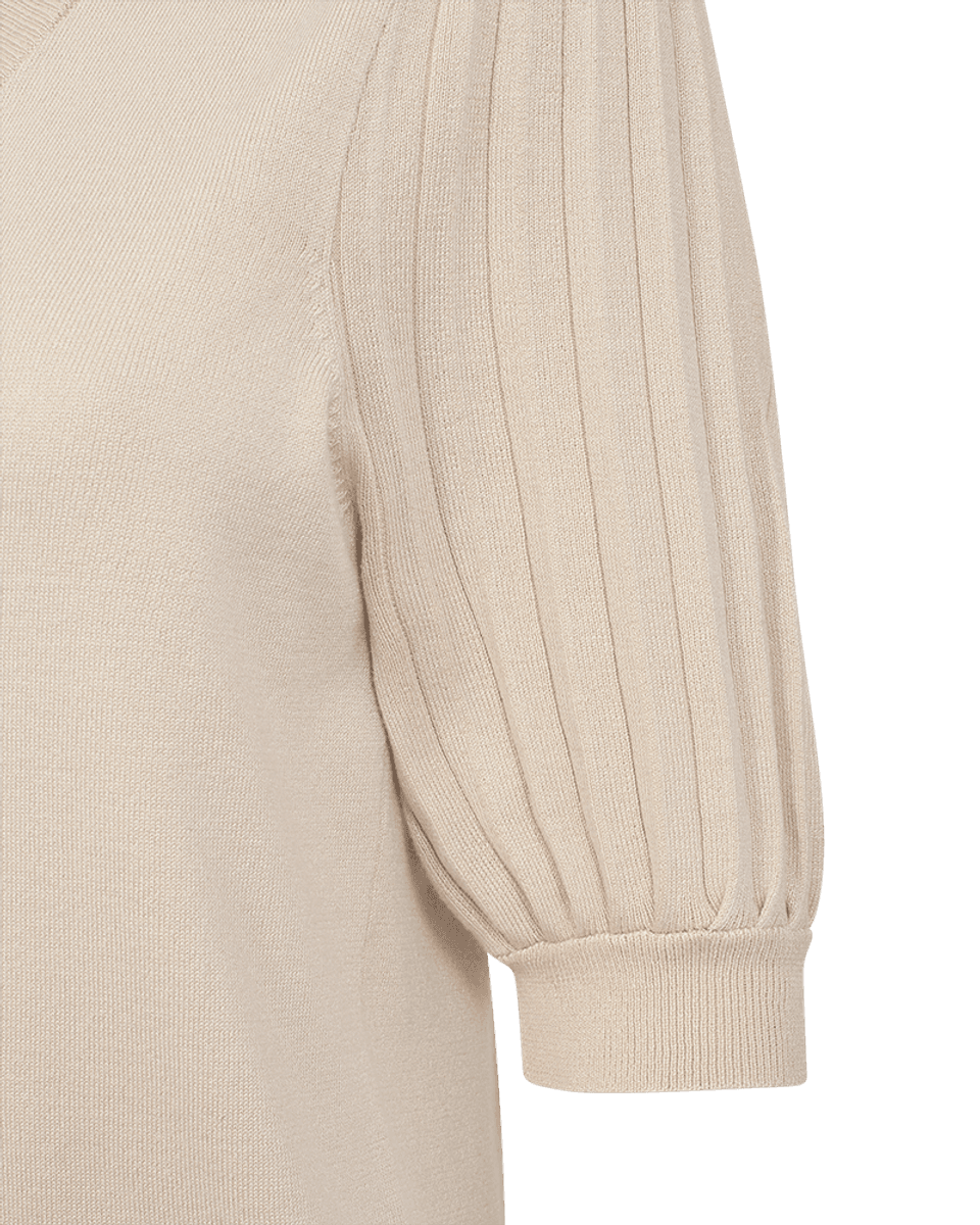 Joel Pullover Puff Sleeve V- Neck Moonbeam