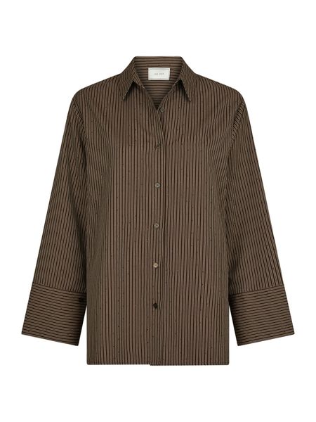 Hovedbilde Dita Striped Line Shirt Dark Brown