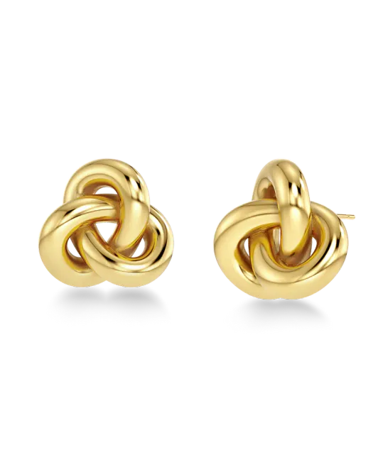 Hovedbilde Infinity Knot Studs L Gold
