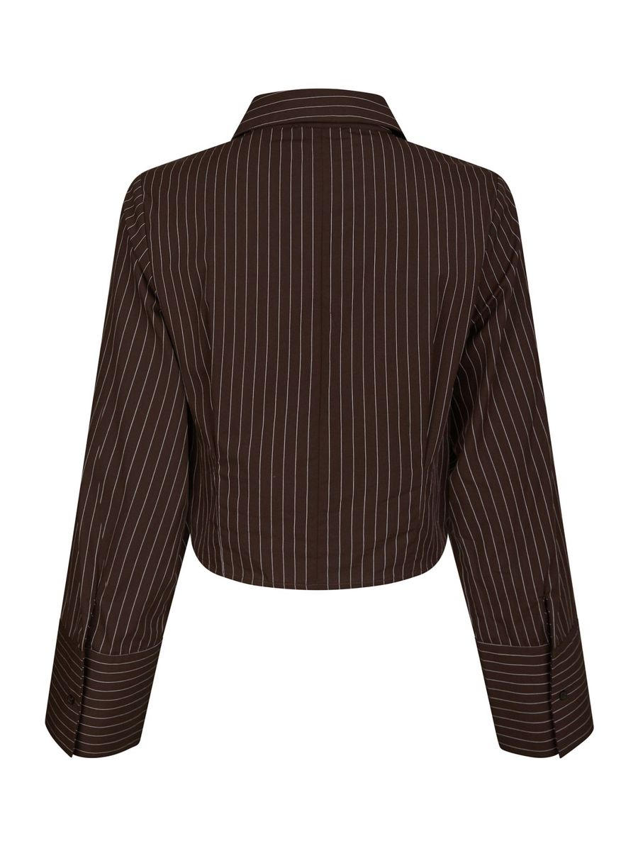 Frost Striped Shirt Dark Brown 